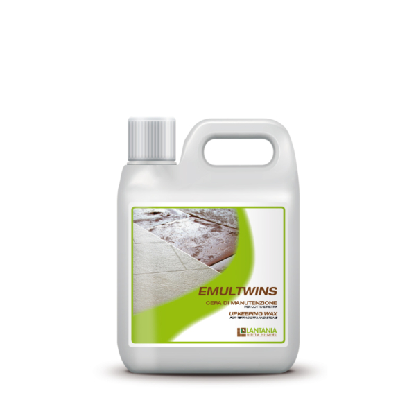 Emultwins - product voor het onderhoud van gepolijst en deels gepolijste oppervlakken. Beschermt tegen slijtage en vuil, zorgt voor een aantrekkelijk glanzend oppervlak