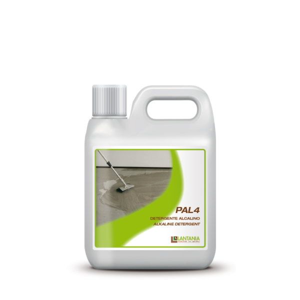 Pal 4 - Alkalische samenstelling speciaal ontwikkeld voor het reinigen van de ongepolijste, gezandstraalde en gebouchardeerde oppervlakken van organisch vuil
